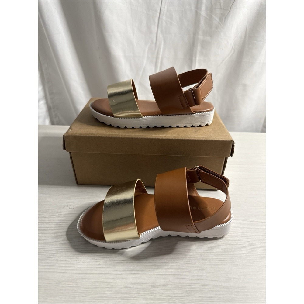 Lucky Brand Toddler Sandals Size 11M Metallic Brown New - Picture 9 of 13